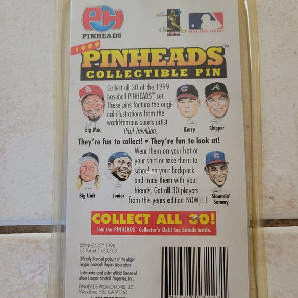 Pinheads Collectible Pin Mark‎ McGwire First Edition 1999 - Picture 3 of 3